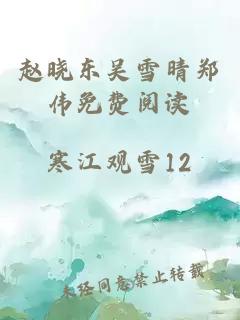 赵晓东吴雪晴郑伟免费阅读